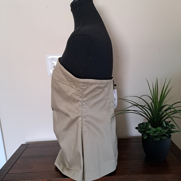 Dynamite Tube Top Gathered Women's Size XL Tan Khaki Twill Fitted NWT - Picture 3 of 12